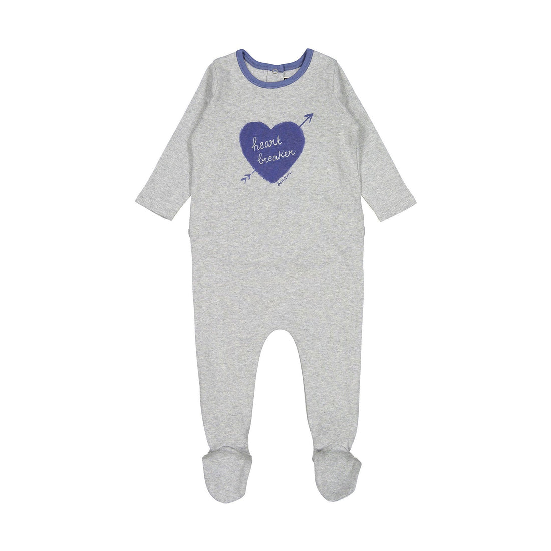 Bonton footies Bonton Grey Heart Footie