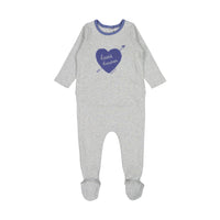 Bonton footies Bonton Grey Heart Footie