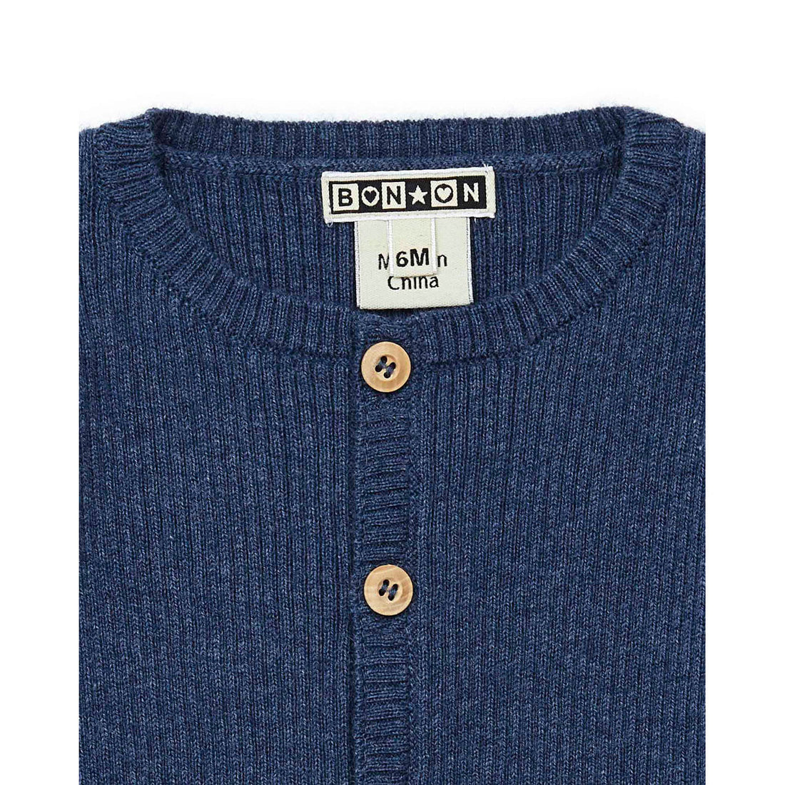 Bonton knitwear Bonton Blue Knit Baby Cardigan