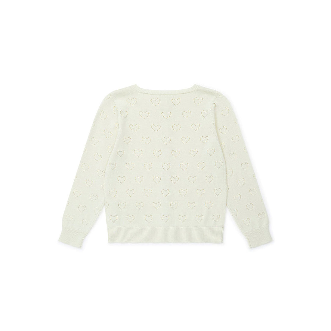Bonton knitwear Bonton Cream Knit Openwork Cardigan
