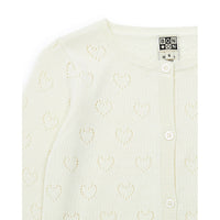 Bonton knitwear Bonton Cream Knit Openwork Cardigan