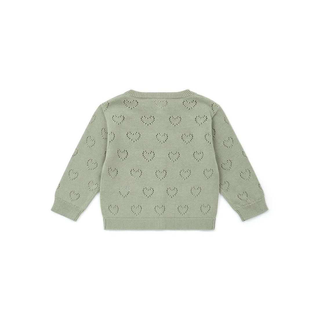 Bonton knitwear Bonton Green Openwork Baby Cardigan