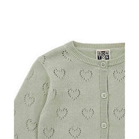 Bonton knitwear Bonton Green Openwork Baby Cardigan