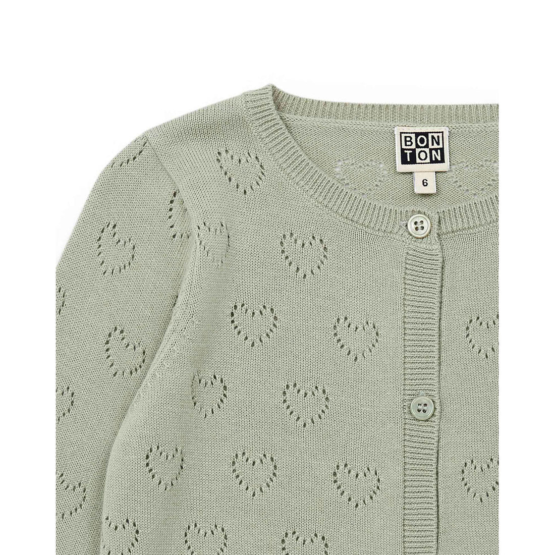 Bonton knitwear Bonton Green Openwork Cardigan