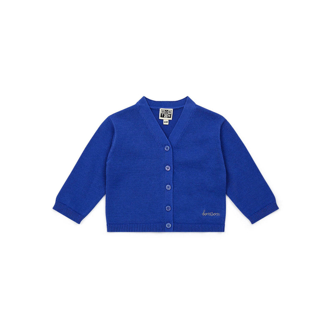 Bonton knitwear Bonton Holiday Blue Baby Cardigan