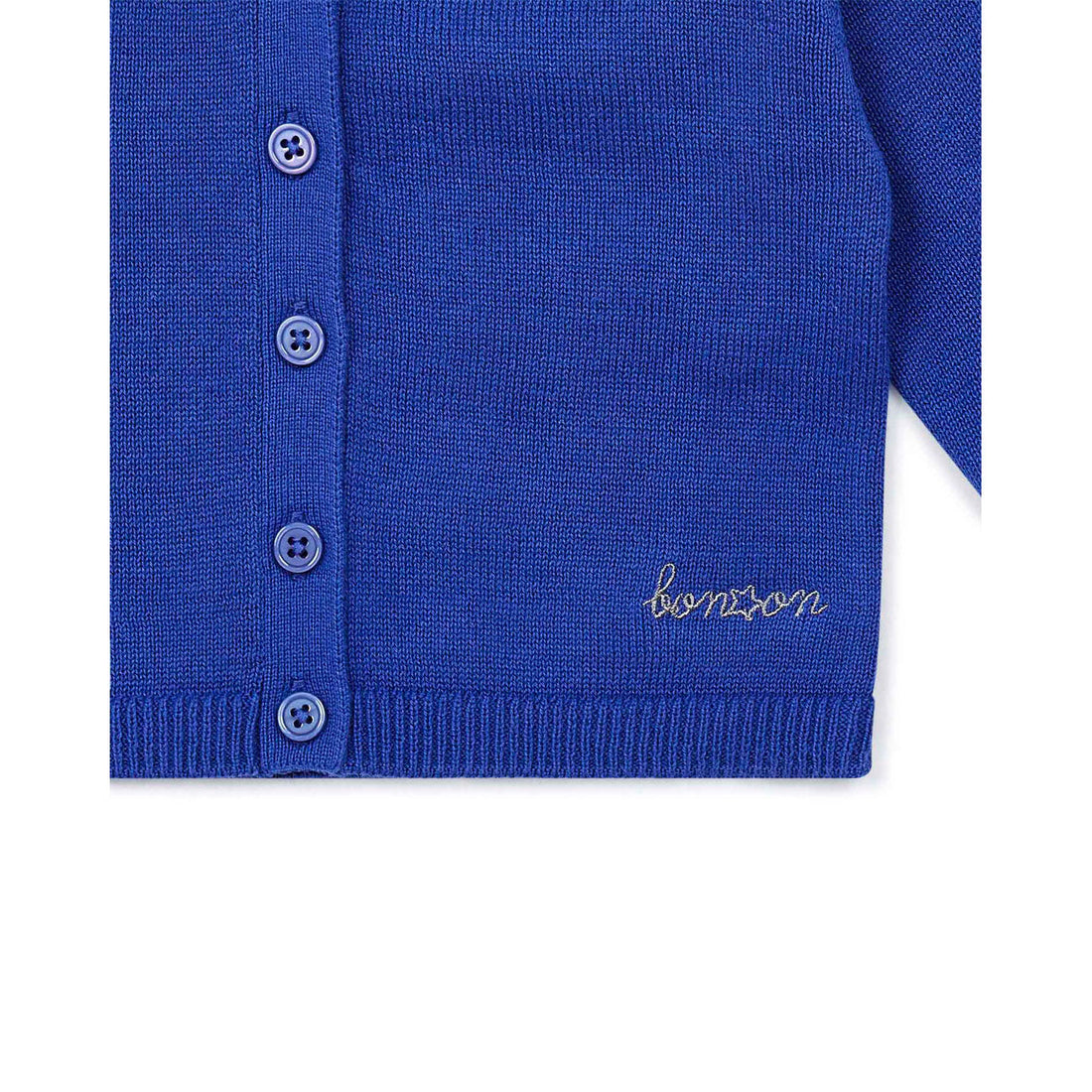 Bonton knitwear Bonton Holiday Blue Baby Cardigan