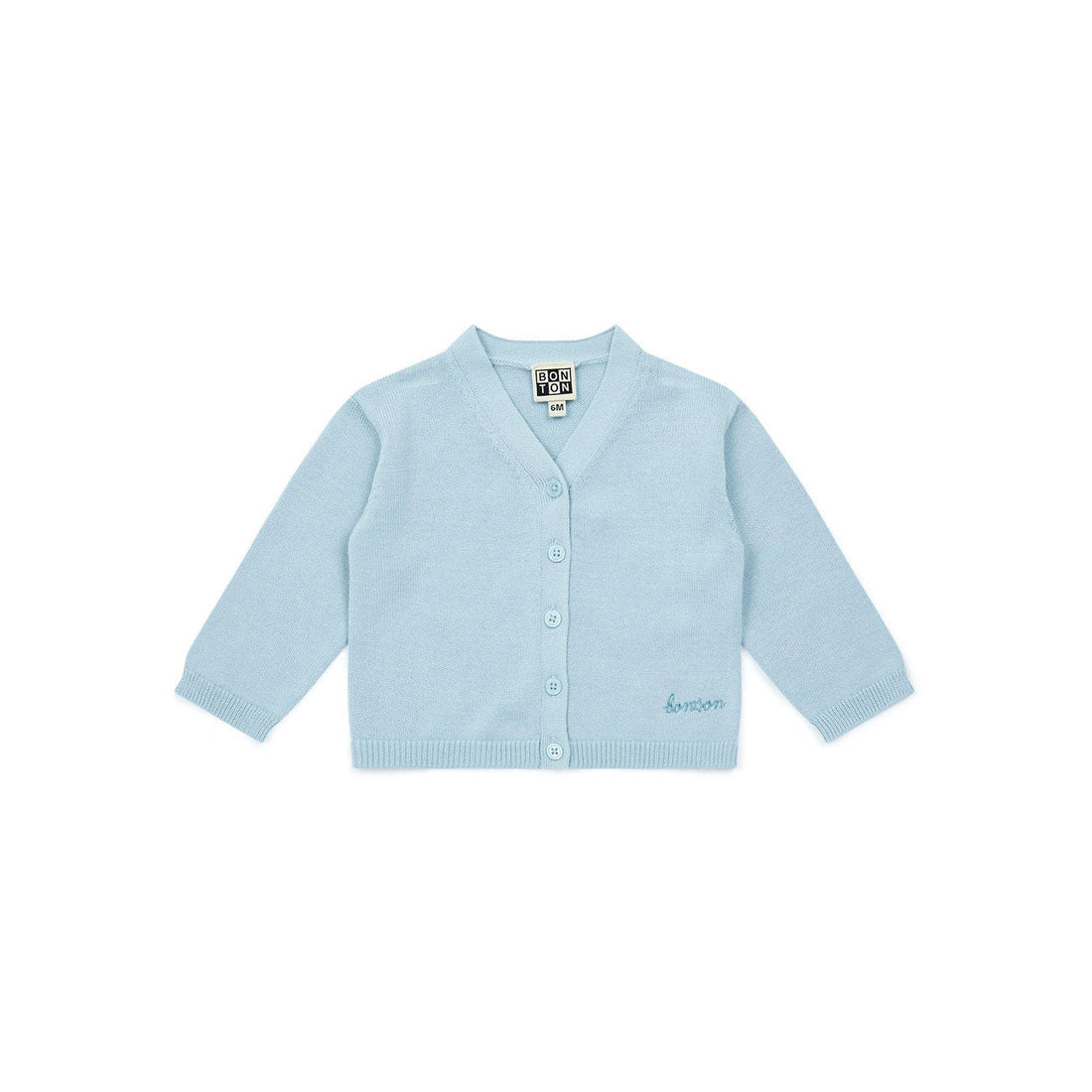 Bonton knitwear Bonton Light Blue Baby Cardigan