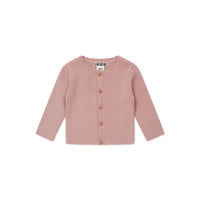 Bonton knitwear Bonton Pale Rose Knit Baby Cardigan