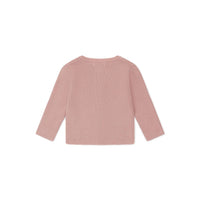 Bonton knitwear Bonton Pale Rose Knit Baby Cardigan
