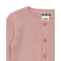 Bonton knitwear Bonton Pale Rose Knit Baby Cardigan