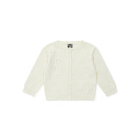 Bonton knitwear Bonton White Openwork Baby Cardigan