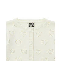 Bonton knitwear Bonton White Openwork Baby Cardigan