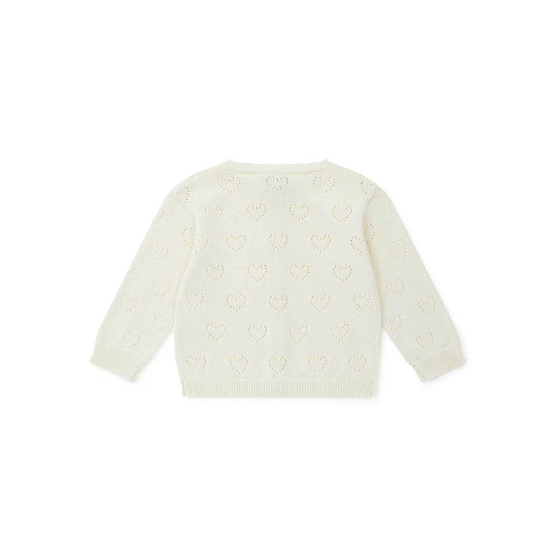 Bonton knitwear Bonton White Openwork Baby Cardigan