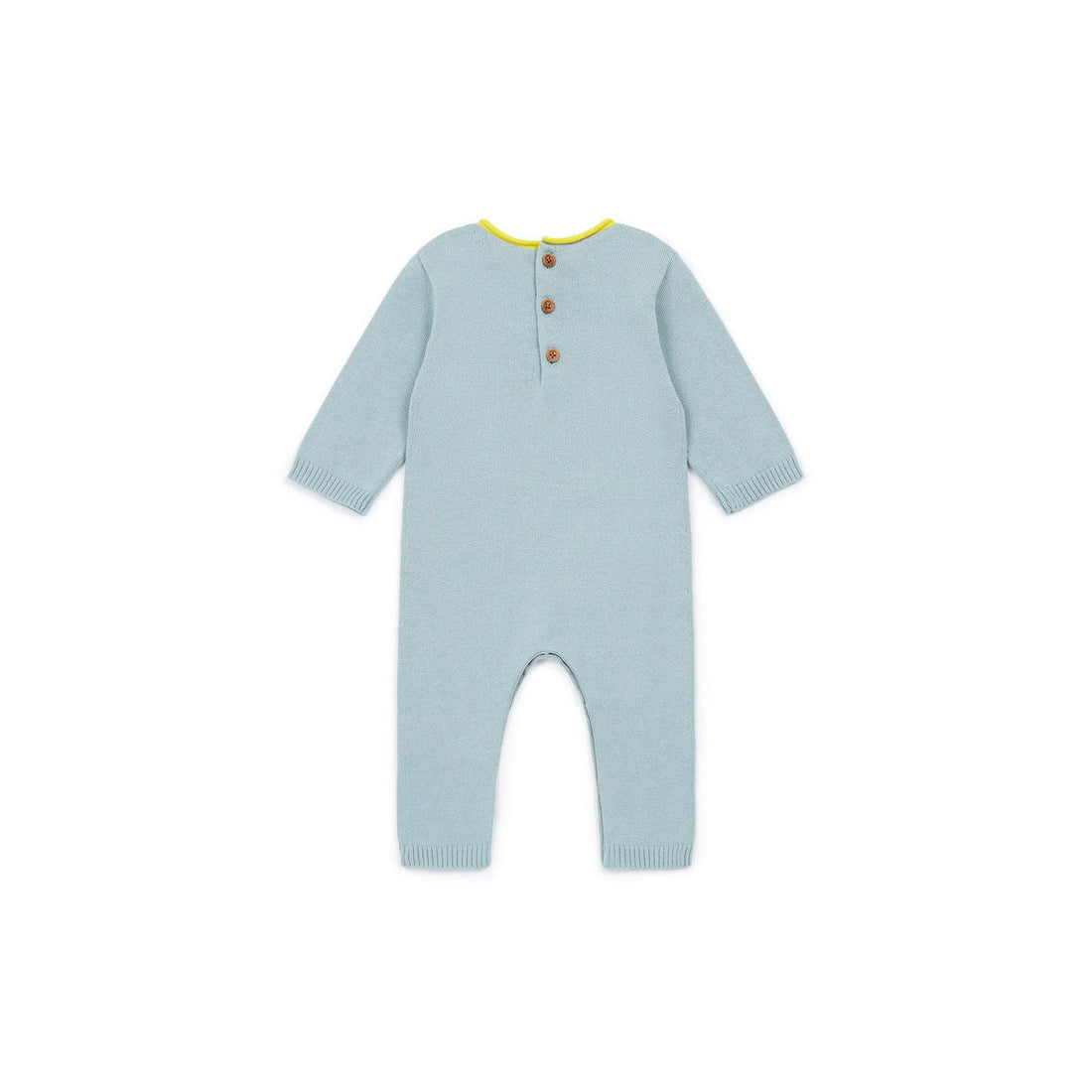 Bonton rompers Bonton Light Blue Knit Romper