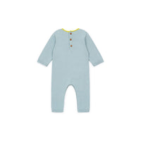Bonton rompers Bonton Light Blue Knit Romper