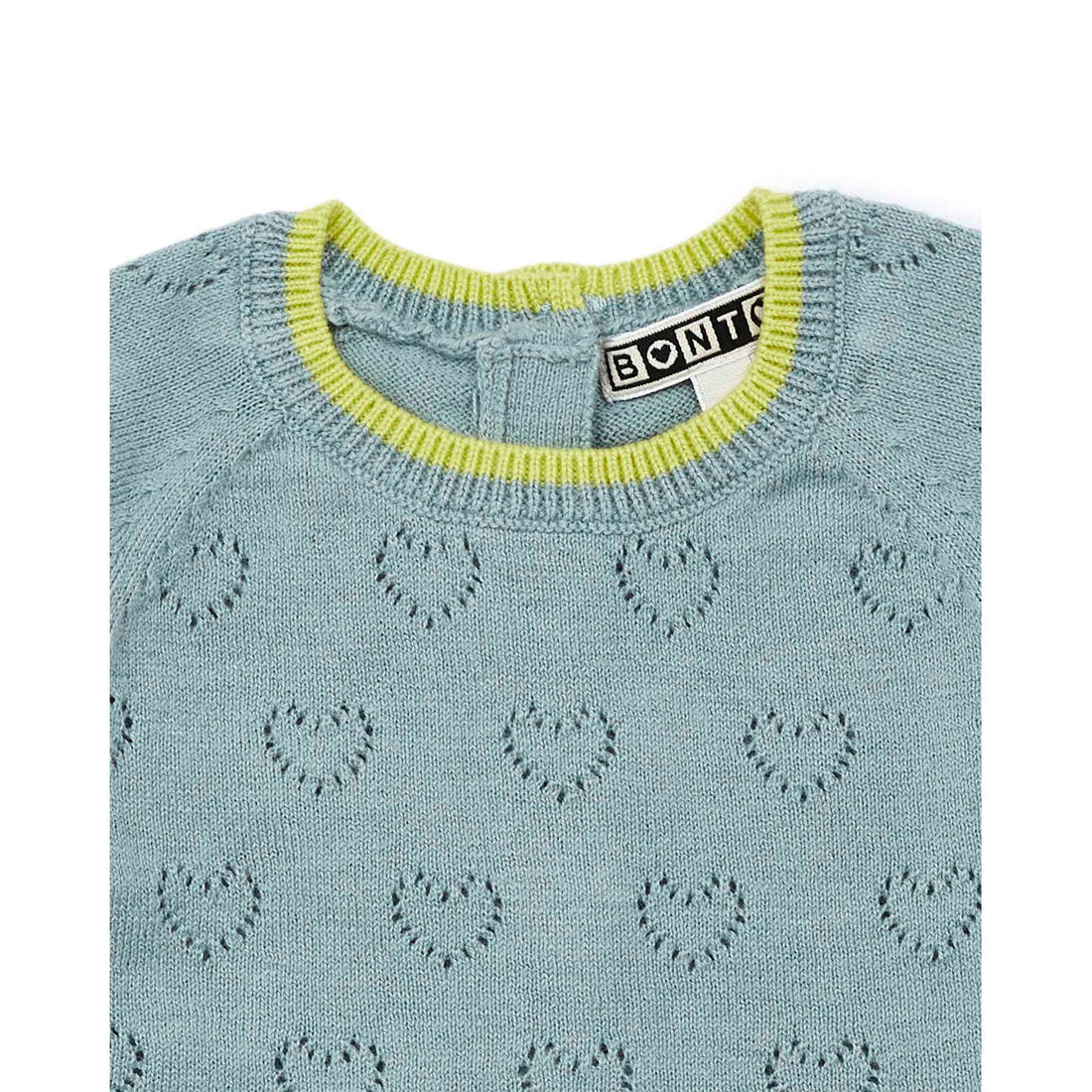Bonton sets Bonton Light Blue Openwork Knit Baby Set