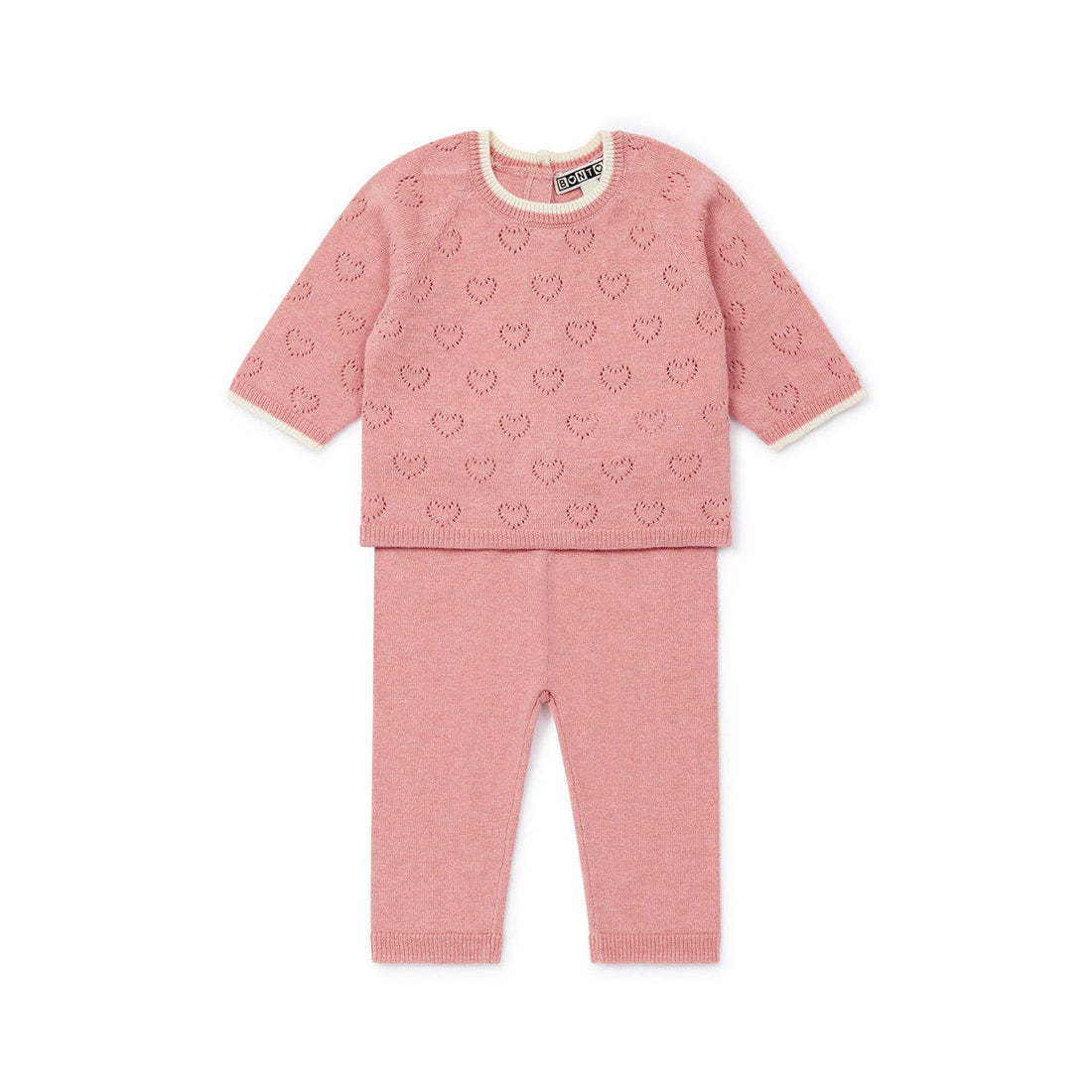 Bonton sets Bonton Rose Openwork Knit Baby Set