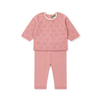 Bonton sets Bonton Rose Openwork Knit Baby Set