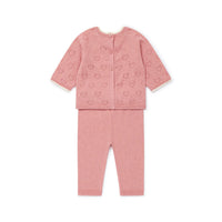 Bonton sets Bonton Rose Openwork Knit Baby Set