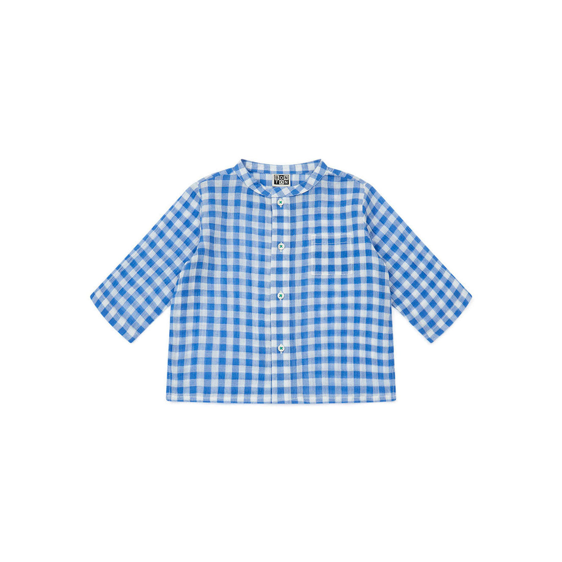 Bonton shirts Bonton Blue Vichy Baby Tunic