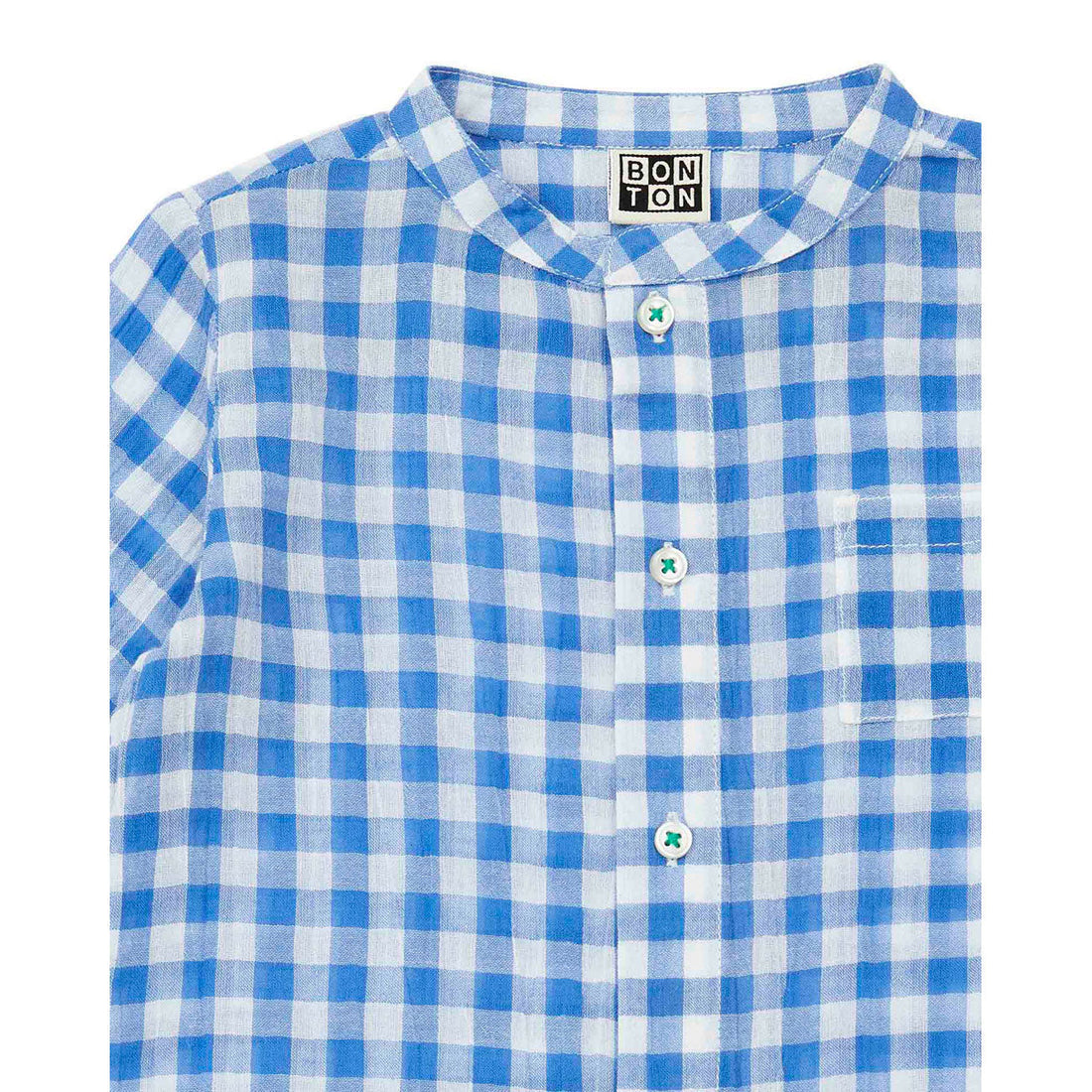 Bonton shirts Bonton Blue Vichy Baby Tunic