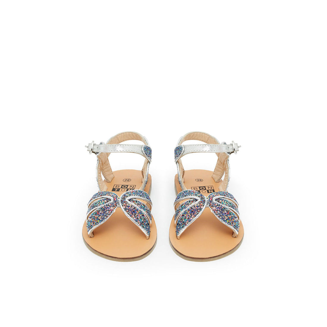 Bonton shoes Bonton Glitter Braided Sandals