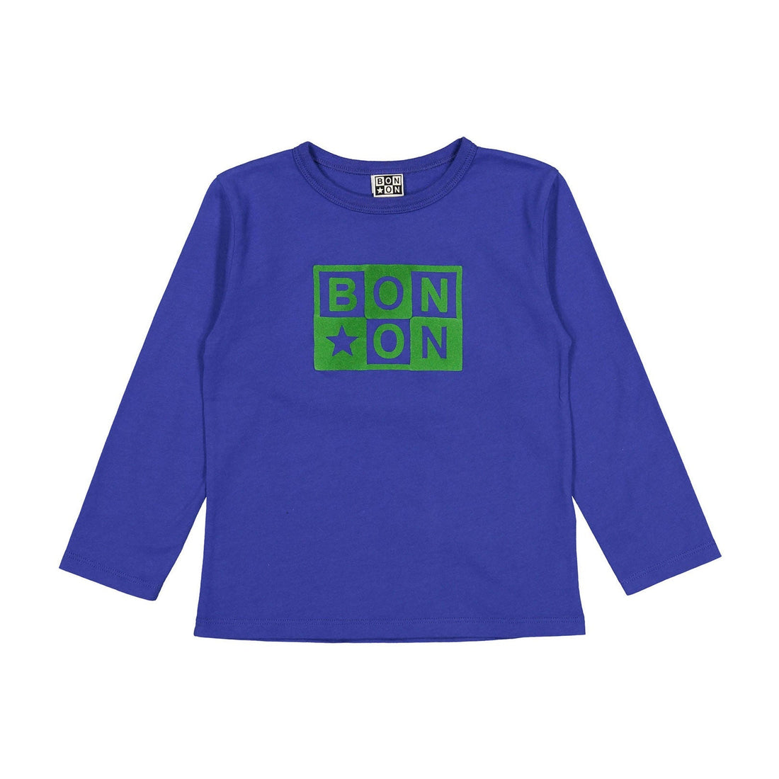 Bonton tees Bonton Holiday Blue Logo Long Sleeve Tee