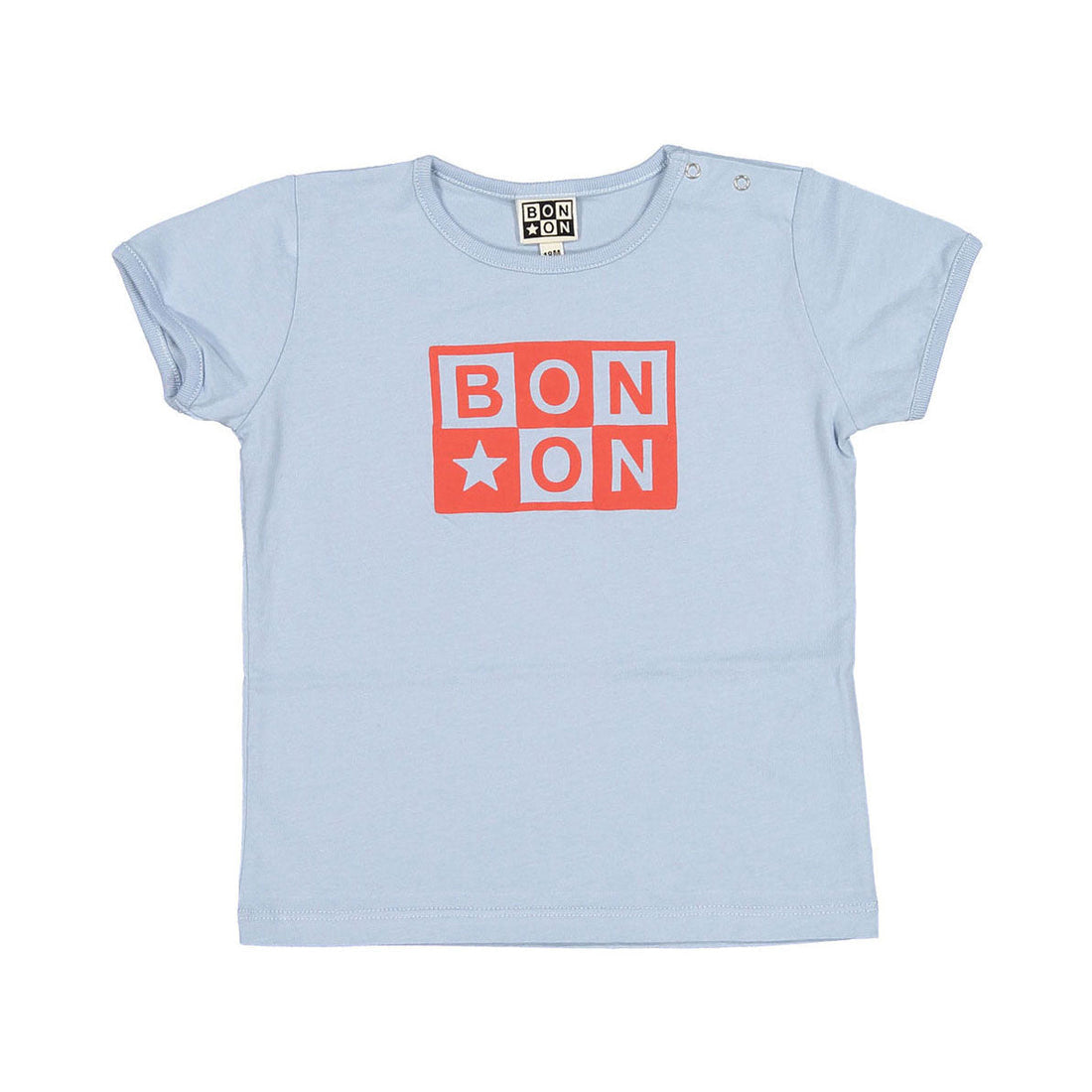 Bonton tees Bonton Light Blue Logo Baby Tee