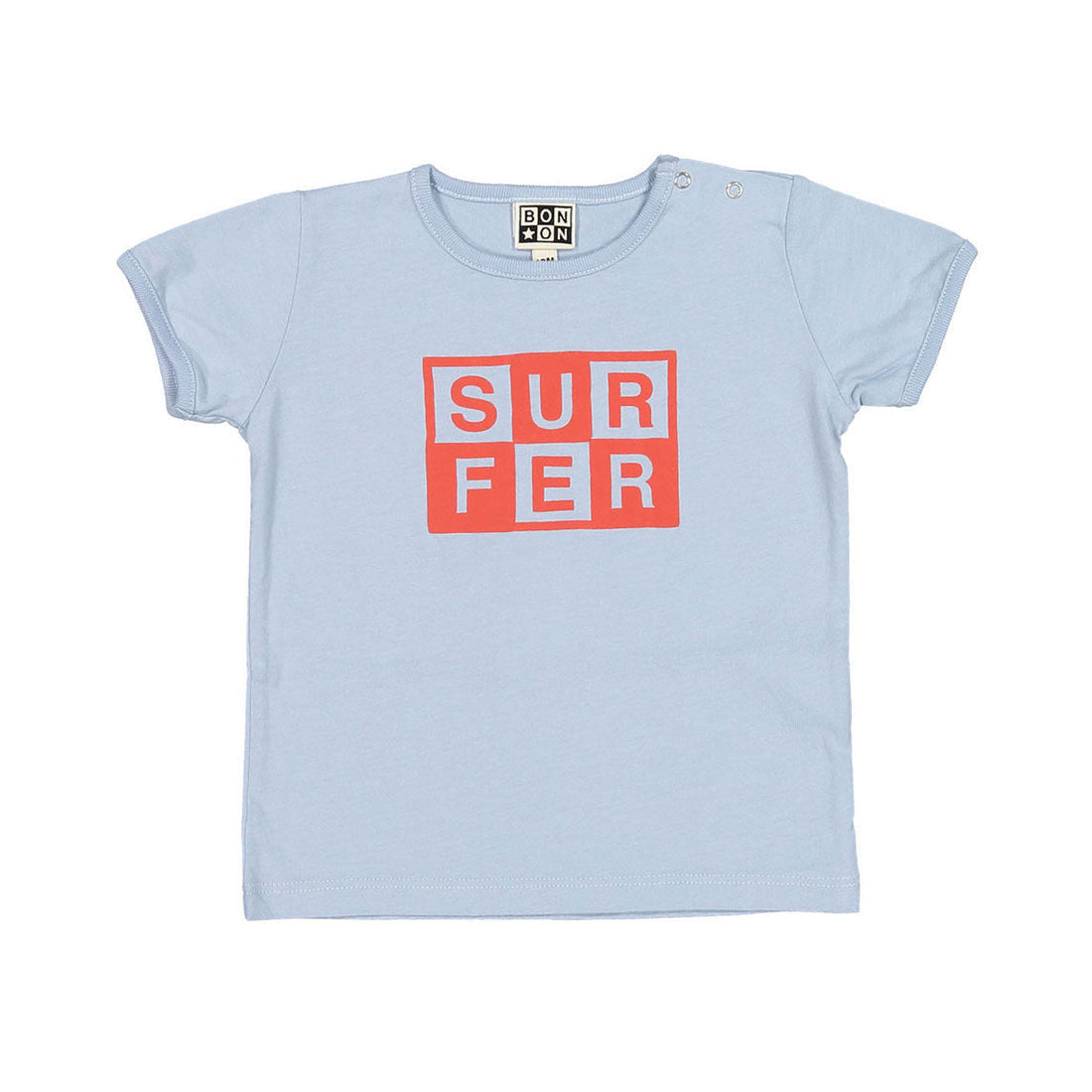 Bonton tees Bonton Light Blue SURFER Baby Tee