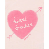Bonton tees Bonton Pale Rose Heart Baby Tee