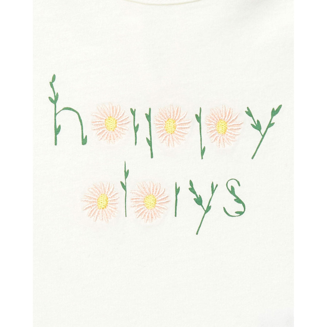 Bonton tees Bonton White Happy Baby Tee