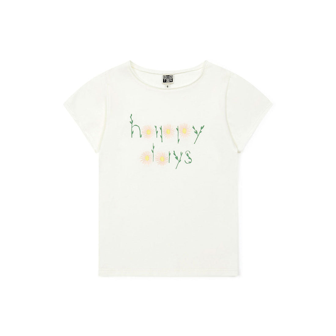 Bonton tees Bonton White Happy Tee