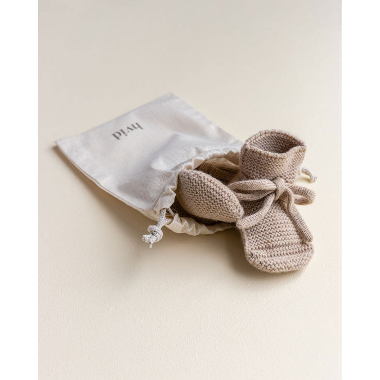 Hvid Booties - Sand