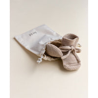 Hvid Booties - Sand