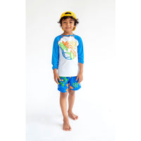 Appaman Botanic Blue Mid Length Swim Trunks