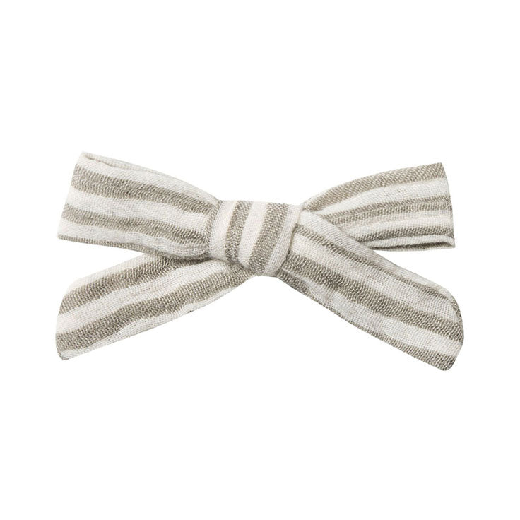 Rylee and Cru Olive Stripe Clip Bow