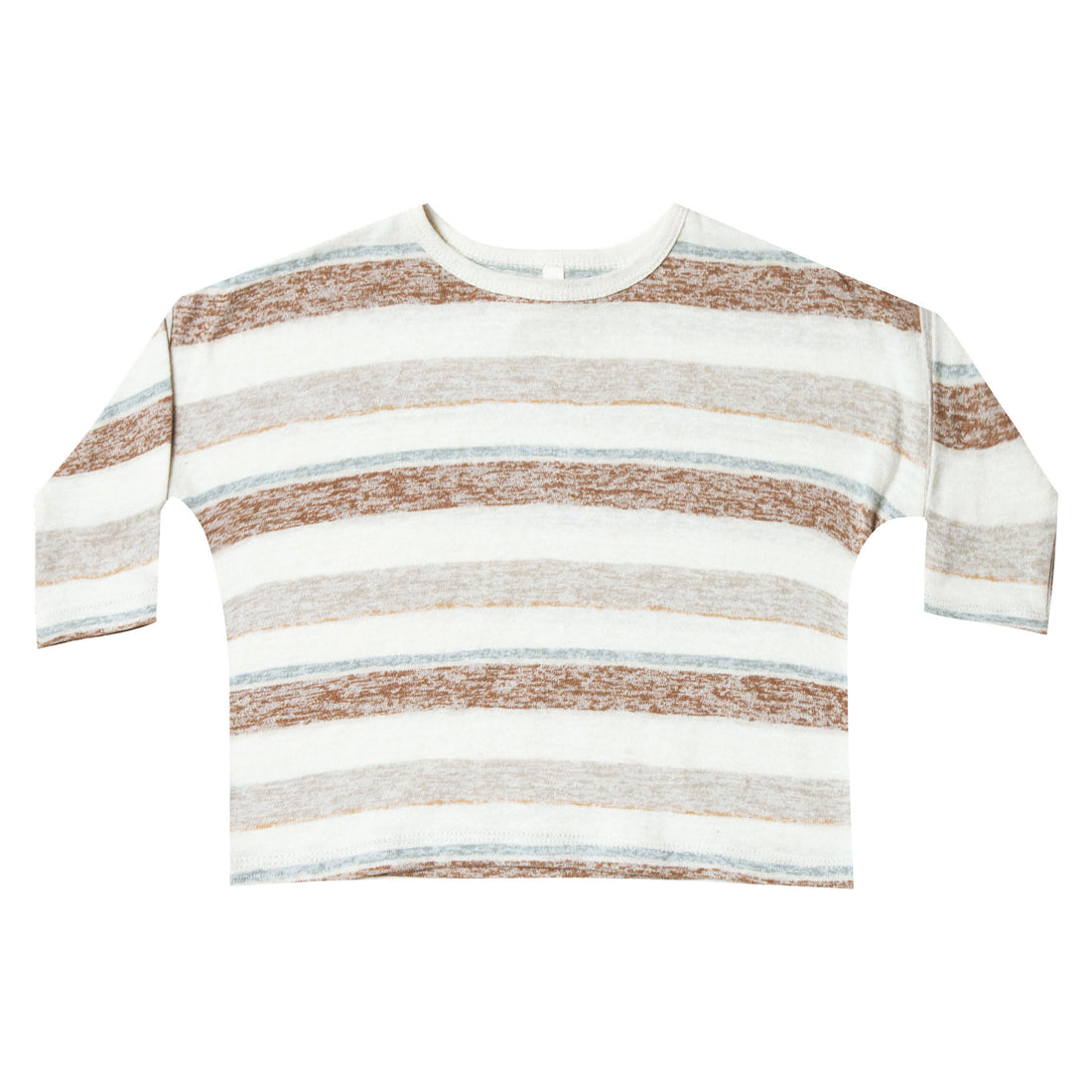 Rylee and Cru Caramel Boxy Striped Tee
