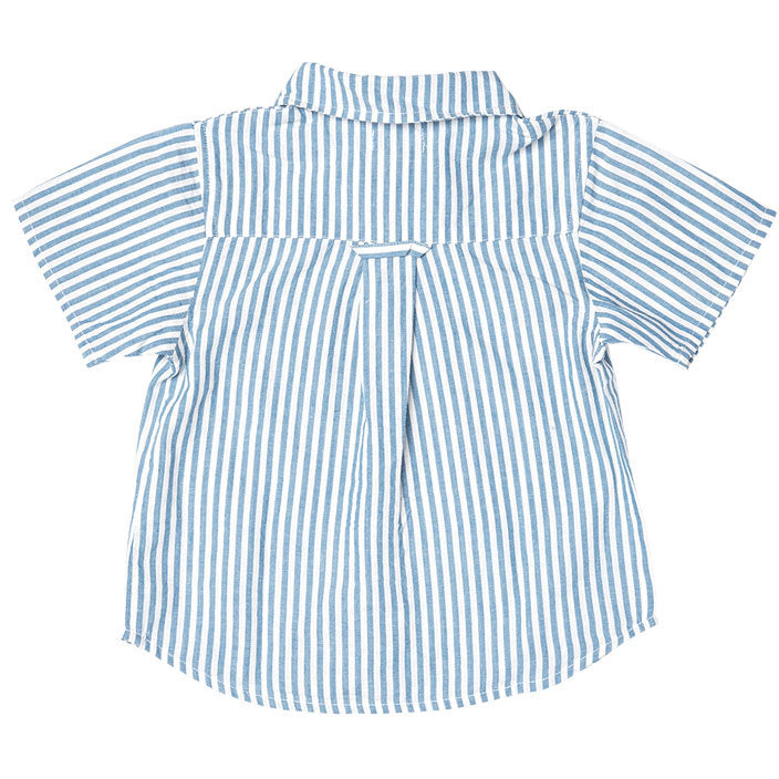 Pink Chicken Jack Shirt - Blue Skinny Stripe