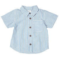 Pink Chicken Jack Shirt - Blue Skinny Stripe