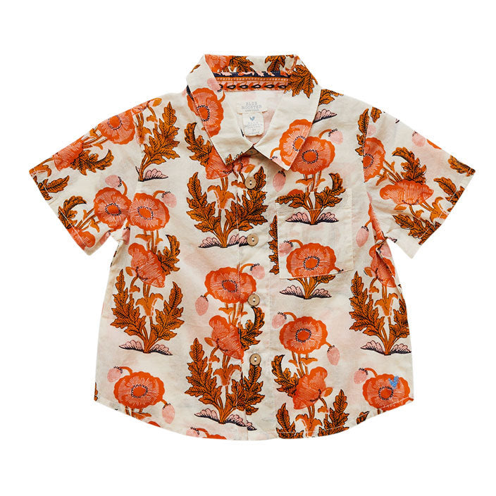 Pink Chicken Golden Poppy Gilded Floral Jack Shirt