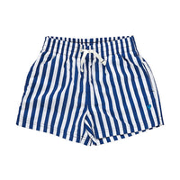 Pink Chicken Swim Trunks - Navy Stripe