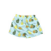 Pink Chicken Wan Blue Avocado Pear Boys Swim Trunk