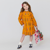 Pink Chicken Brayden Dress - Gold Field Floral