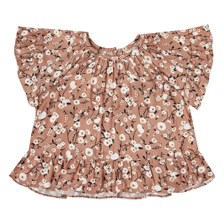 Rylee and Cru Terracota Dahlia Butterfly Top