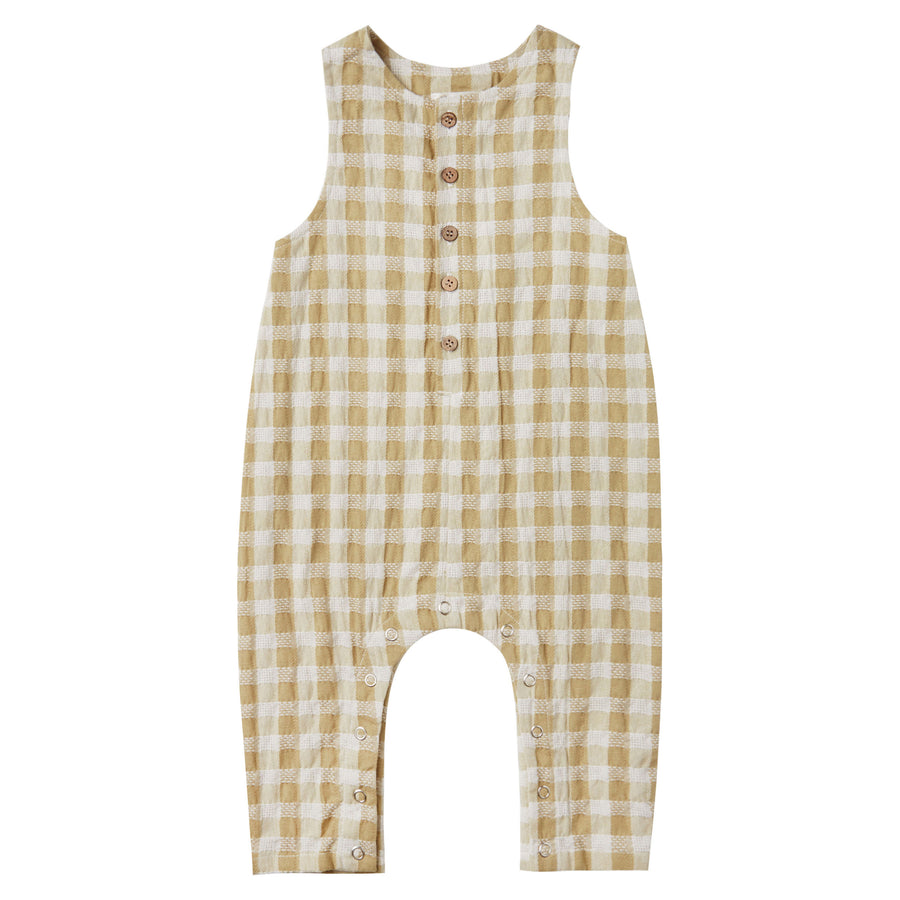Rylee and Cru Butter Gingham Jumpsuit