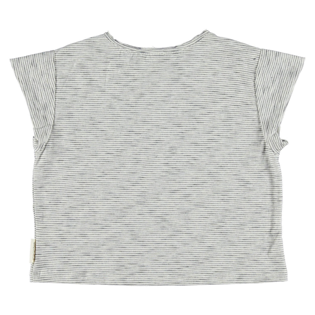 Piupiuchick Off White Striped Buttoned  Tee