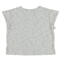 Piupiuchick Off White Striped Buttoned  Tee