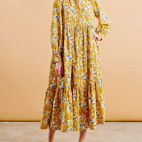 by Timo dresses by Timo Yellow Poppy Cotton Jacquard Shirt Dress