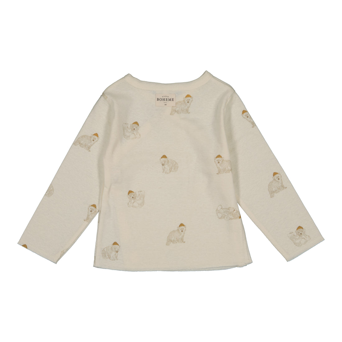 Studio Boheme Off White Ourson Print Lou Wrap Top