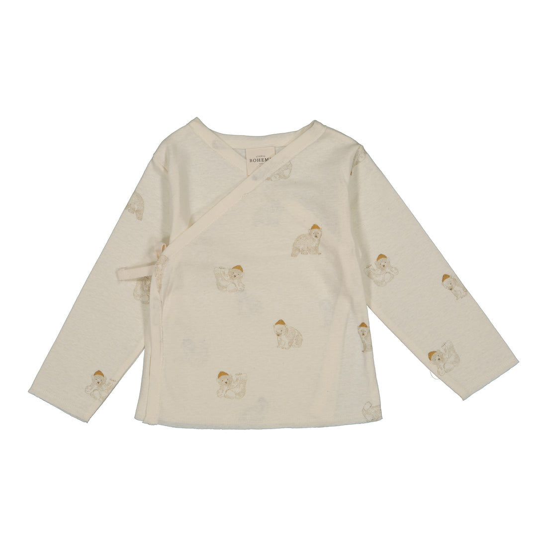 Studio Boheme Off White Ourson Print Lou Wrap Top